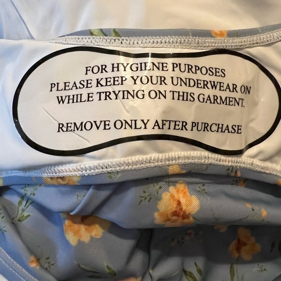 💃🏻Aqua Floral Blue One Piece Swimsuit - Picture 5 of 5